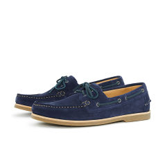 RM Williams Hobart Navy Suede Boat Shoe