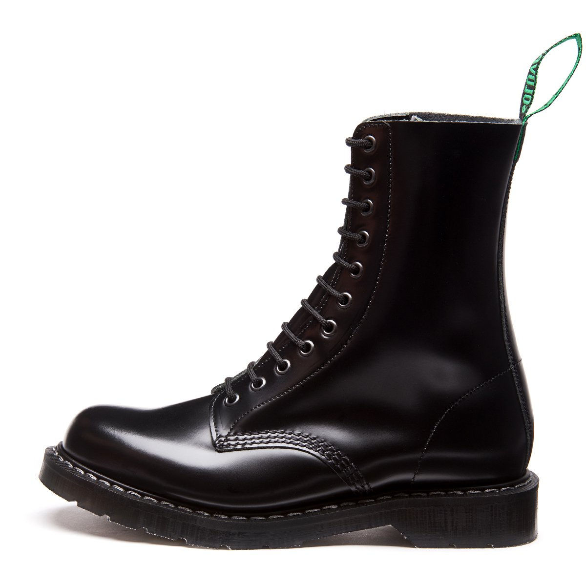 Solovair 11 Eyelet Derby Boot Hi Shine