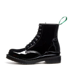 Solovair 8 eye derby black patent boot