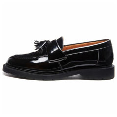Solovair Black Patent Tassel Loafer