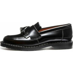 Solovair Black Hi-Shine Tassel Loafer