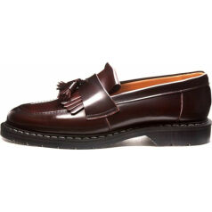 Solovair Burgundy Hi-Shine Tassel Loafer