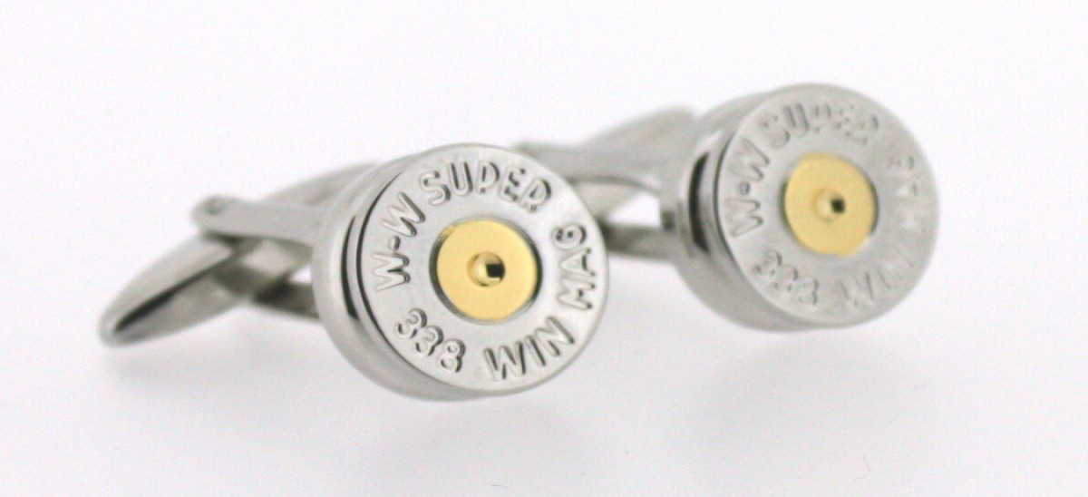 Soprano Accessories Shotgun Cartridge Cufflinks - Silver