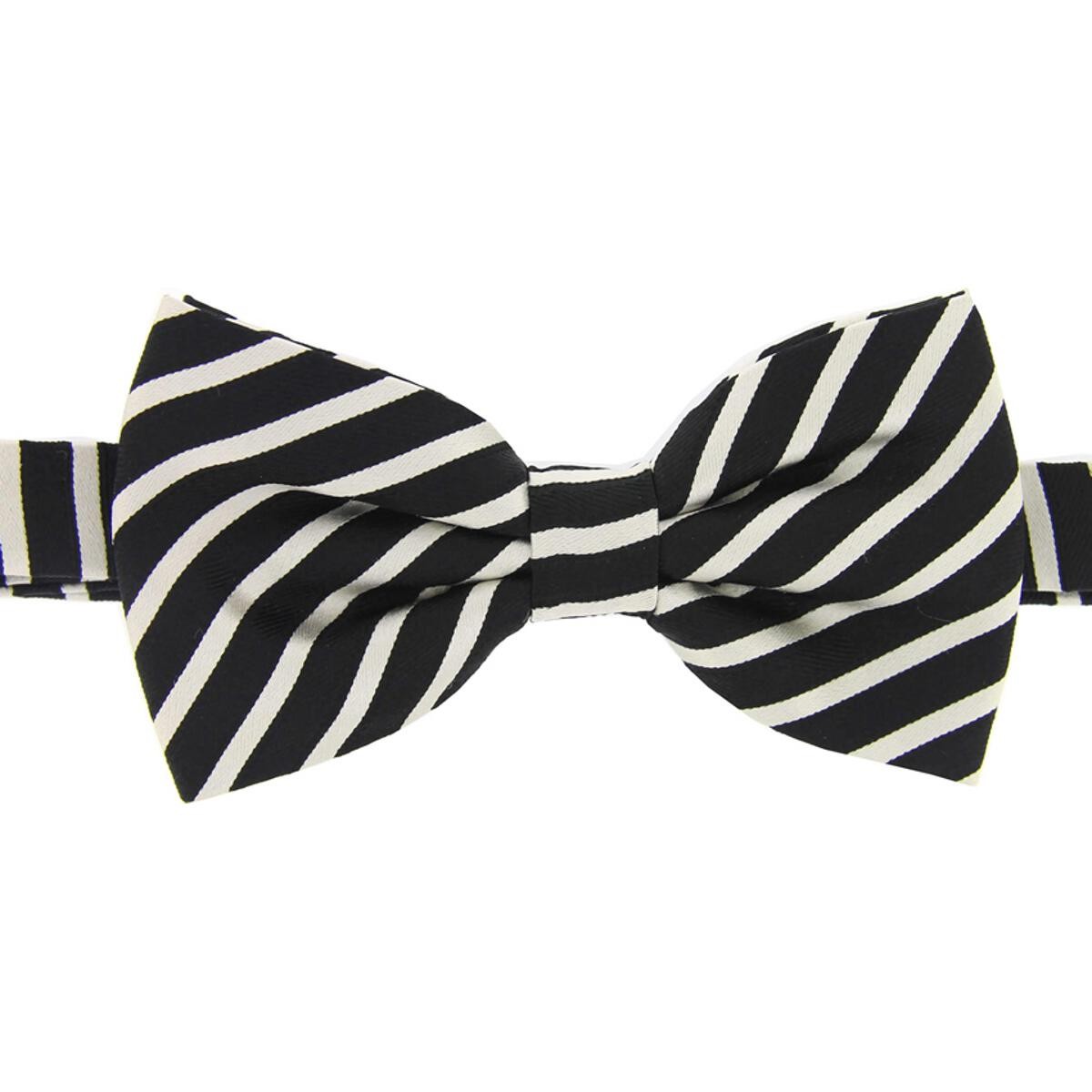 Soprano Accessories Black & White Striped Pre-Tied - Pediwear Accessories