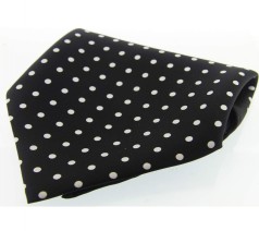 Soprano Accessories Black with White Polka Handkerchief