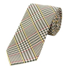 Soprano Accessories Green Tweed Patterned Wool Tie