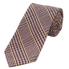 Soprano Accessories Red Tweed Patterned Wool Tie