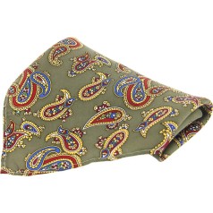 Soprano Accessories Moss Green Paisley Handkerchief