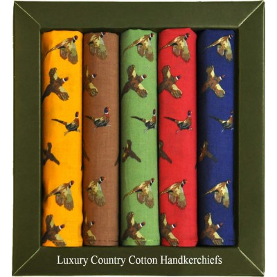Soprano Accessories Flying Pheasant Cotton Hankies - 5 Pack