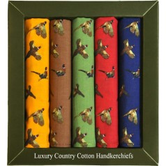 Soprano Accessories Flying Pheasant Cotton Hankies - 5 Pack