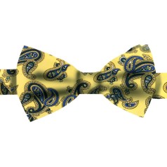 Soprano Accessories Gold Paisley Pre-Tied Bow Tie