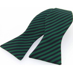 Soprano Accessories Green and Navy Striped Self-Tied
