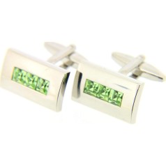 Soprano Accessories Green Crystal Cufflinks