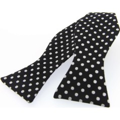 Soprano Accessories Large Black Polka Dot self-tied