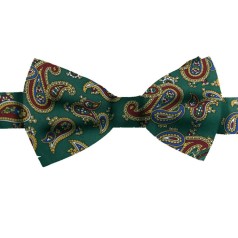 Soprano Accessories Forest Green Paisley Pre-Tied Bow Tie
