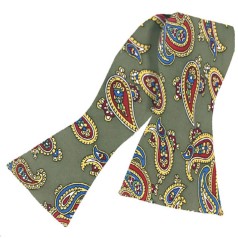 Soprano Accessories Moss Green Paisley Self-Tied Bow Tie