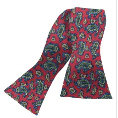 Soprano Accessories Red Paisley Self-Tied Bow Tie