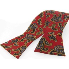 Soprano Accessories Large Red Paisley Self-Tied Bow Tie