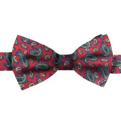 Soprano Accessories Small Red Paisley Pre-Tied Bow Tie