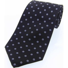 Soprano Accessories Navy & Grey Polka Dot