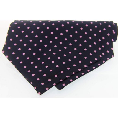 Soprano Accessories Navy & Pink Polka Cravat