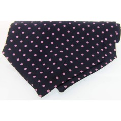 Soprano Accessories Navy & Pink Polka Cravat