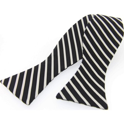 Soprano Accessories Black and White Striped Self-Tied