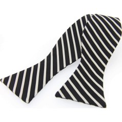 Soprano Accessories Black and White Striped Self-Tied
