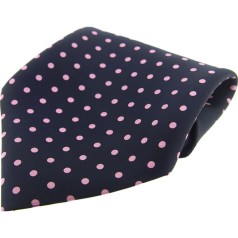 Soprano Accessories Navy with Pink Polka Handkerchief