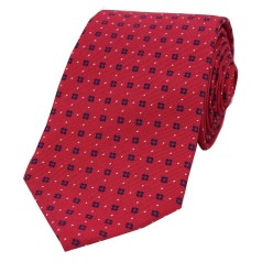 Soprano Accessories Red with Navy Box Pattern