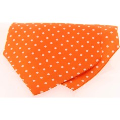 Soprano Accessories Orange & White Polka Cravat