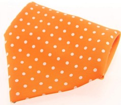 Soprano Accessories Orange with White Polka Handkerchief