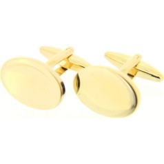Soprano Accessories Gold Coloured Oval Cufflinks
