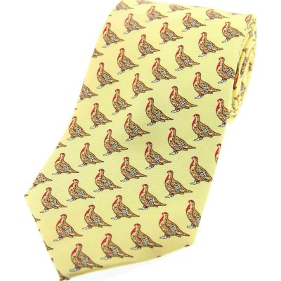 Soprano Accessories Pastel Yellow Grouse Print