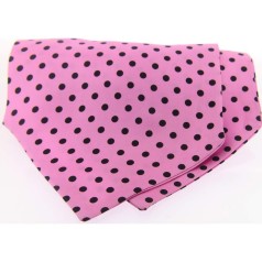 Soprano Accessories Pink & Black Polka Cravat