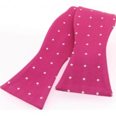 Soprano Accessories Fuchsia Polka Dot Self-Tied