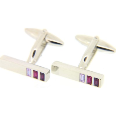 Soprano Accessories Purple Shaded Trio Gem Cufflinks