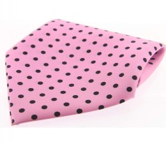 Soprano Accessories Pink with Black Polka Handkerchief