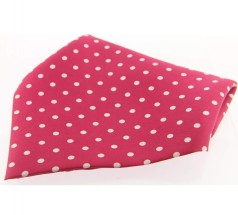 Soprano Accessories Fuchsia with White Polka Handkerchief