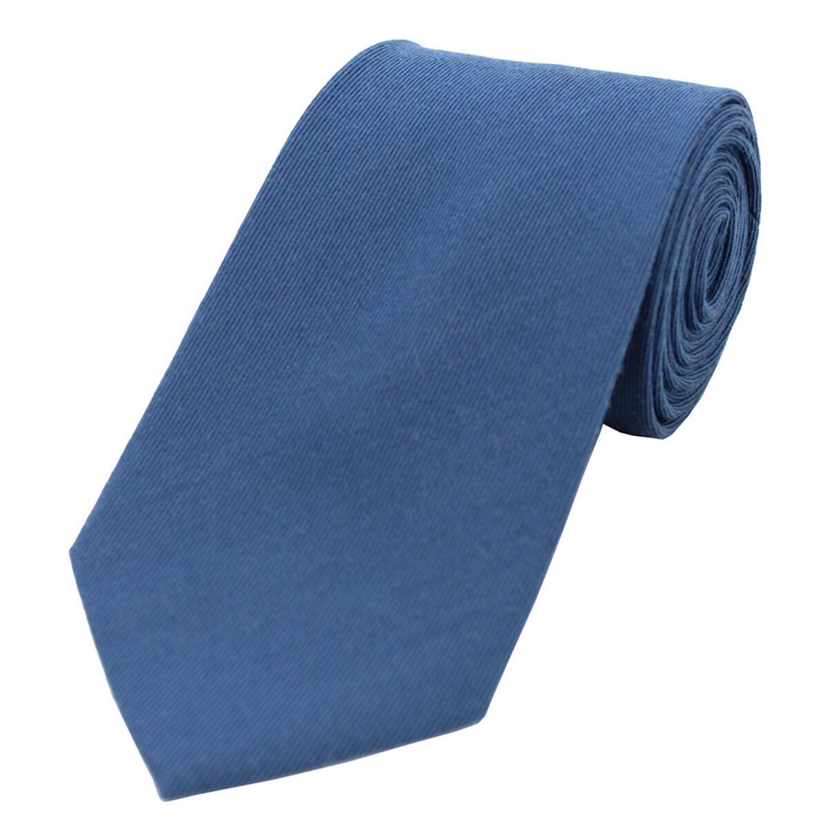 Soprano Accessories Plain Blue Wool Tie - Pediwear Accessories