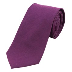 Soprano Accessories Plain Purple Wool Tie