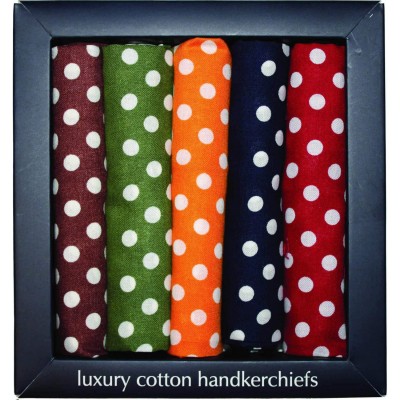 Soprano Accessories Polka Dot Cotton Hankies - 5 Pack