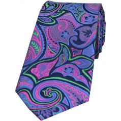 Soprano Accessories Posh Dandy Green and Fuchsia Paisley
