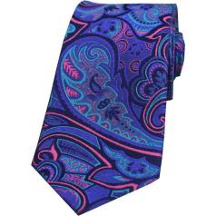 Soprano Accessories Posh Dandy Purple and Fuchsia Paisley