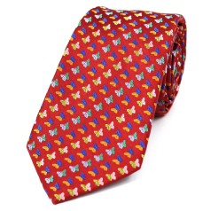 Soprano Accessories Posh & Dandy Red with Butterflies