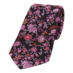 Soprano Accessories Posh Dandy Black-Pink-Red Flowers