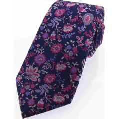 Soprano Accessories Posh Dandy Navy-Lilac-Pink Flowers