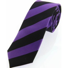 Soprano Accessories Purple & Black Striped Skinny