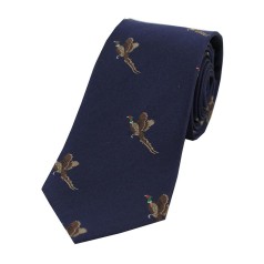 Soprano Accessories Navy Flying Pheasant Woven