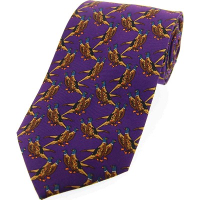 Soprano Accessories Purple Pheasant Print